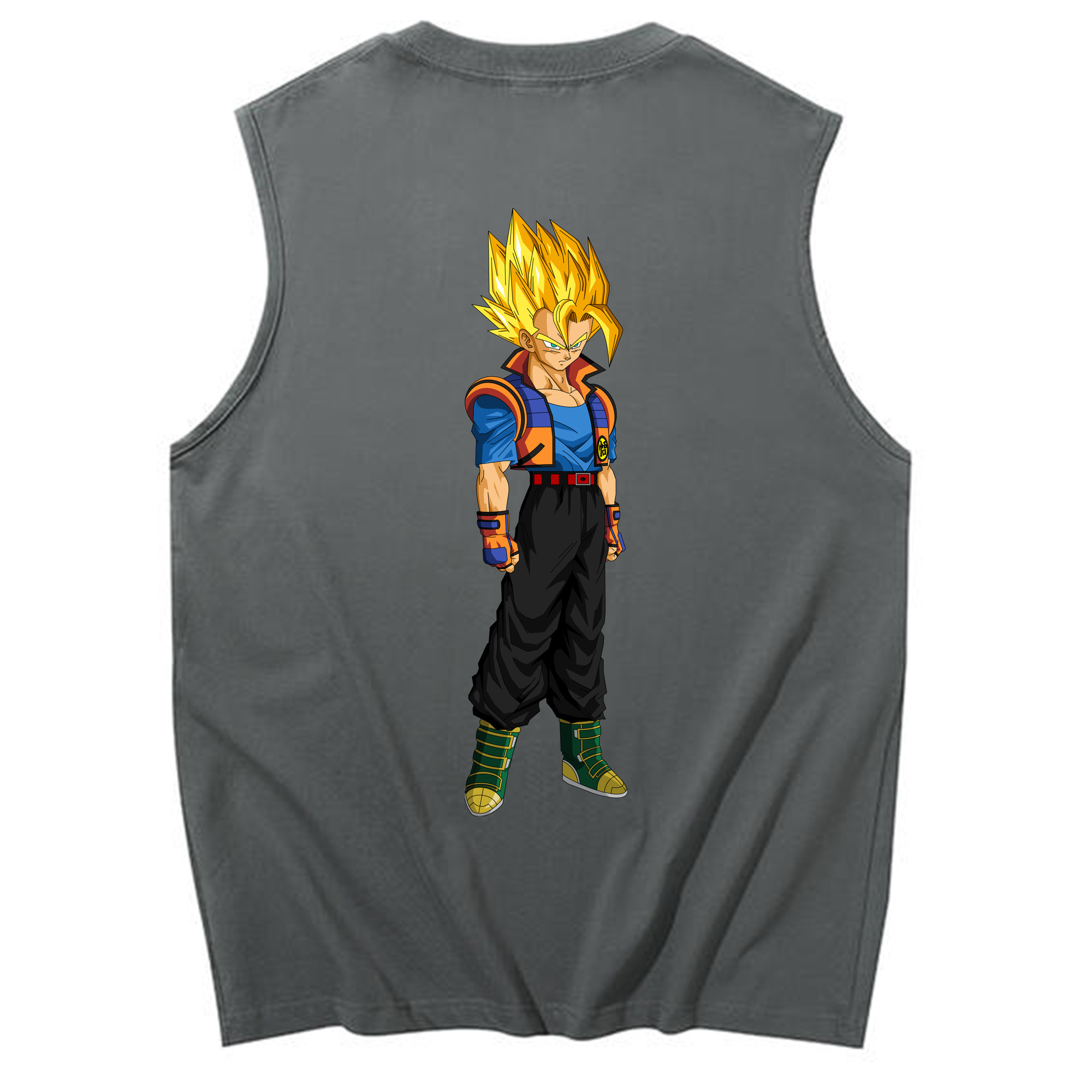 （画像用） ドラゴンボール ベジータ四世（Bejīta Yonsei）DRAGON BALL Vegeta IV コットン100％タンクトップ（背面プリント）